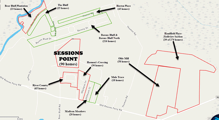 Sessions Point Real Estate and neighboring communities